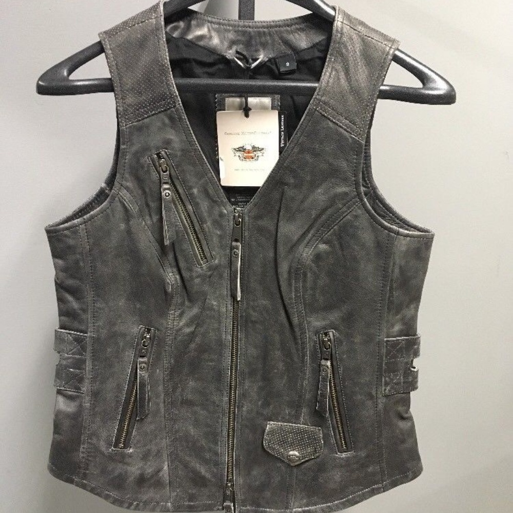 Harley-Davidson Women's black leather Vest